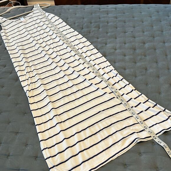Hanro Laura Long White Navy Striped Tank Dress Size XS - Picture 7 of 8
